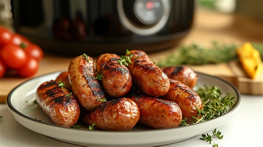 Bratwurst aus dem Airfryer: außen knusprig, innen saftig