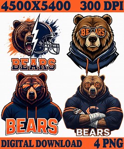 Chicago Football Bear PNG, Bears Football Png, Bears Lover Png, Football State Team Mascot Stylish Design, Grizzly Mascot Splatter Design - Etsy