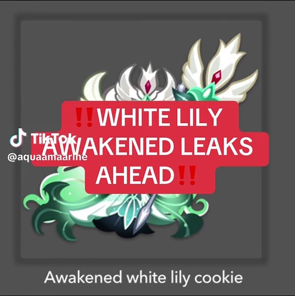 SHE’S SO MAJESTIC I CANT WAIT FOR HER UPDATE AHHHHHH⁉️⁉️ #CrkLeaks #cookierunkingdom #whitelilycookie #silentsaltcookie #fanmade