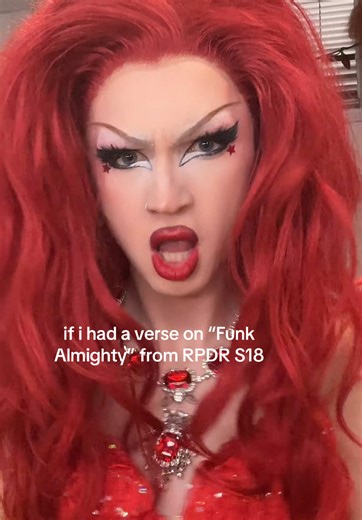 my take on “Funk Almighty” from Rupauls Drag Race season 18 🤩 did I funk it up or funk it down ? and where’s my shiny disco crown!? #dragrace