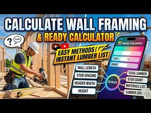 calculate Wall Framing & Ready wall stud Calculator