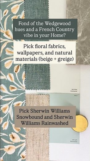 French Country Palette with Sherwin Williams Rainwashed and Snowbound