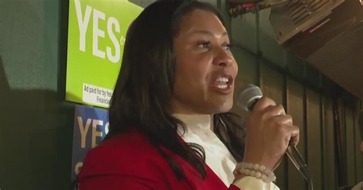 San Francisco Mayor London Breed addresses supporters after measures she backed appear to pass