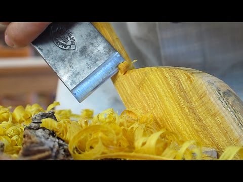Carving A Spatula From An Osage Orange Stump