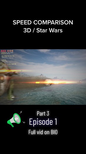 SPEED COMPARISON 3D / Star wars #speed #comparison #3d #starwars #starship #fyp #fypシ #fypシ゚viral #trending #animation #art