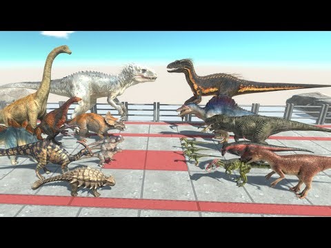 Indominus Rex vs Indoraptor | Ultimate Bridge Showdown – Animal Revolt Battle Simulator