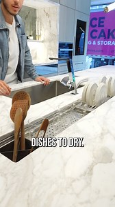 Design focused kitchens! Beautiful aesthetic and functional as well - all of your dishes can dry in no time with this integrated drying rack | Thekitchenguy