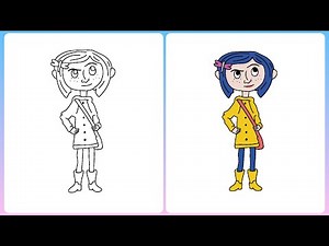 How to draw Coraline | Easy step-by-step drawing | Little Champs Art