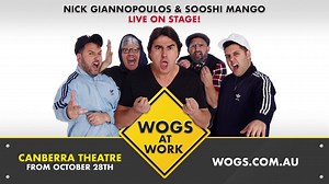 Thirty years after 'Wogs Out of Work' debuted at the Melbourne International Comedy Festival & kick-started Nick Giannopoulos' career, comes Wogs at Work! Bring along your finest smoked meats and settle in for what promises to be a fully sick night of comedy! In Canberra for two nights only, this Saturday and Sunday! Tickets: https://canberratheatrecentre.com.au/show/wogs-at-work/ | Canberra Theatre Centre