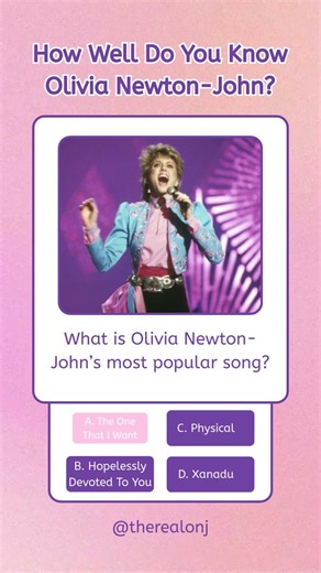 How Well Do You Know ONJ - Quiz 1 ANSWER