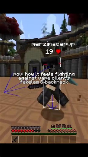 pov: you just witnessed vape v4's fakelag and backtrack cheats #shorts #fyp #minecraft