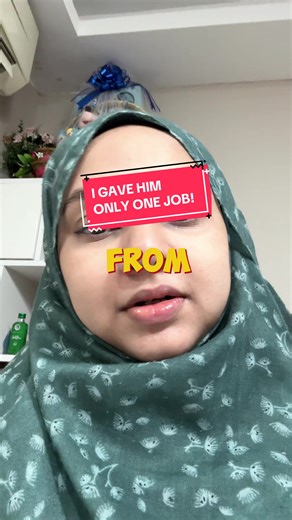 I gave him only one job!! #couplecomedy #fypシ #husbandandwife #suamiistri #relatable #sarcasm