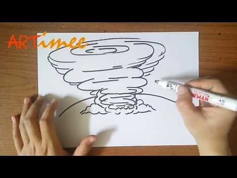 How to Draw a Tornado EASY STEP!!