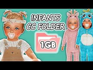 sims 4 infant cc folder CAS maxis match hair & clothing 1GB