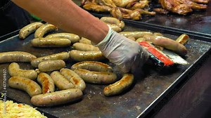 Bavarian sausage street food chef