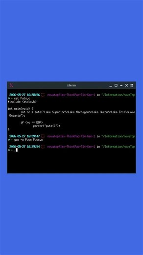 `puts` Function Demo #Clang #Programming #Coding