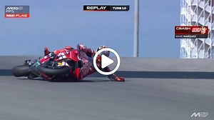 MotoGP | GP Austin: la caduta di Marc Marquez nelle FP1 [VIDEO]