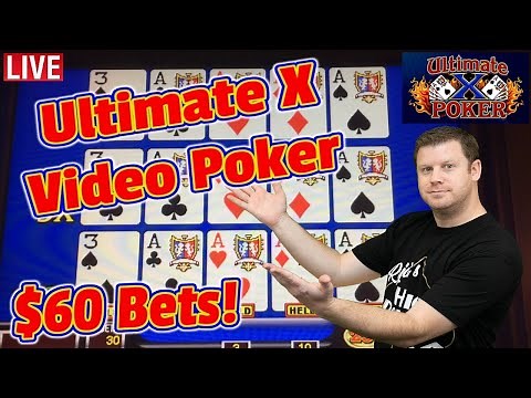 ♣️ Triple Jackpots ♣️ $60 Ultimate X Video Poker - 3 Hand Double Double Bonus In Poker Las Vegas!