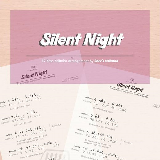Silent Night | Printable Kalimba Tabs With Number & Letter Notations #kalimba #shorts