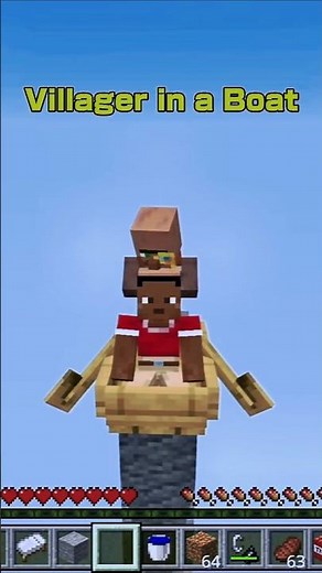 Falling 400 Blocks with a Villager in a Boat! [Minecraft]