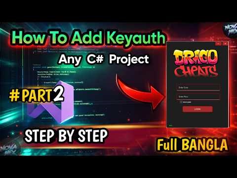 How To Add Keyauth In Any C# Project 🎯 Login System Create || Free Fire Panel || PART #2
