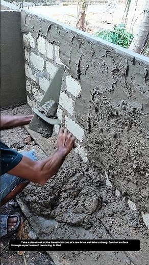 From Rough Blocks to Solid Walls: Skilled Cement Rendering in Action.