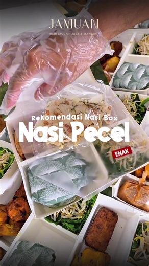 Nasi pecel seenak ini dijadiin nasi box buat acara kamu? Yes please😍 Menghadirkan cita rasa Nusantara dalam kemasan nasi box. Ideal untuk event corporate dan event lainnya. CP : 0819 9000 0723 / Ig : @Jamuan_id #nasiboxjakarta #cateringjakarta #cateringmurah