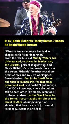 At 82, Keith Richards Finally Names 7 Bands He Could Watch Forever #shorts