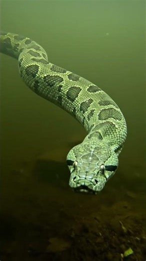 Giant Snake Swimming Underwater – Rare Wild Moment 🐍🌊