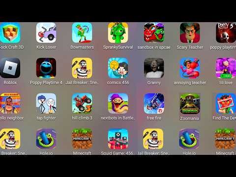 Roblox,Lily Lovebraids Prison,Poppy Playtime 4,Granny,Nextbots In Playground,Block Craft 3D.........