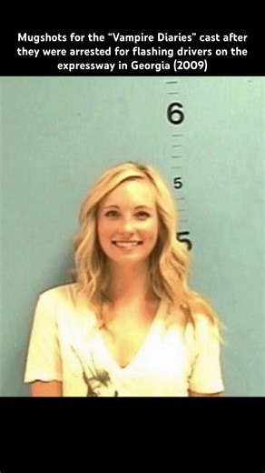 Mugshots of the “Vampire Diaries” cast when they got arrested for flashing drivers on a highway