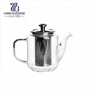 [Hot Item] Clear Glass Tea Pot with Stainless Steel Infuser Glass Water Jug Glasses Hot Coffee Drinking Pitcher Teapot