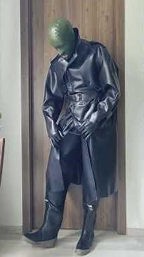 Rubber coat and super tall waders