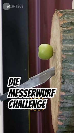 Wurfmesser-Challenge: Wer trifft Apfel 🍎, Ballon 🎈& Melone 🍉 ? Jungs gegen Mädchen | Checkpoint ZDF