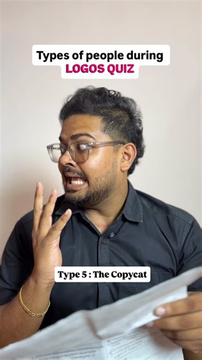 J E S T I N M A T H E W on Instagram: "Types of people during logos quiz😂"