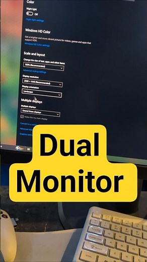 Set Up Dual Monitors #DualMonitor #DualMonitorSetup #ExtendDisplay #Windows11