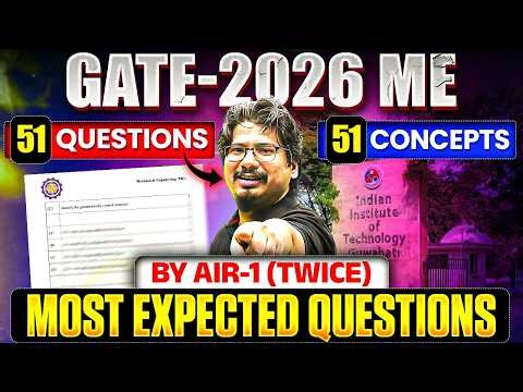 51 Questions That Can Decide Your GATE 2026 ME Rank 🔥 (AIR-1 Strategy) By Negi Sir