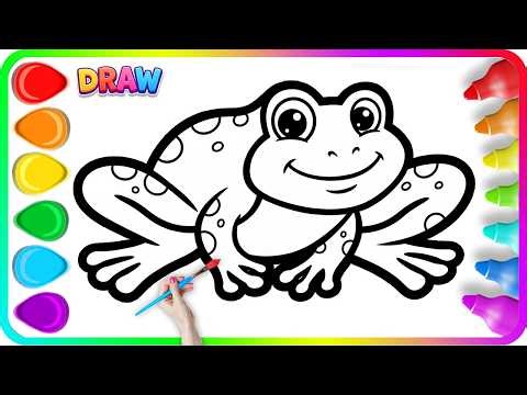 🐸 How To Draw a Colorful Frog | Easy Step By Step Tutorial