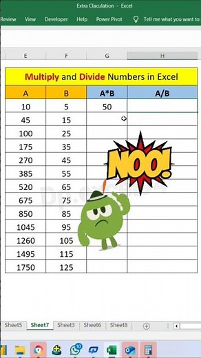 Multiply and divide in Excel | #excel #exceltips