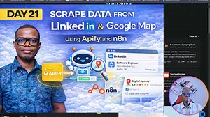 In Day 21 of the 30 Day AI Automation Challenge, we break down Apify in simple terms and show how to use it with n8n for real world data extraction. You will learn what Apify does, what Actors are, and how Actors are priced so you understand exactly what you are paying for. We walk through practical use cases including scraping LinkedIn job listings and Google Maps business data. You will also see how to embed Apify Actors inside n8n workflows to automate job discovery, lead generation, and stru