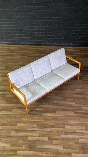 Folke Ohlsson Model “Tema 1” Beechwood Sofa for Dux