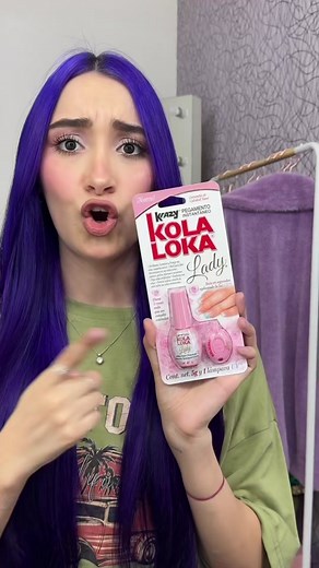 KOLA LOKA ROSA💅🏻🩷 el nuevo pegamento de uñas FUNCIONA!?🤯 | kola loka lady