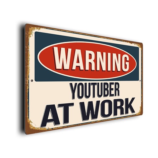 Youtuber at Work Sign – Custom Occupation Plaque, Durable Aluminum Composite Signs, Unique Gifts for Youtubers - Etsy