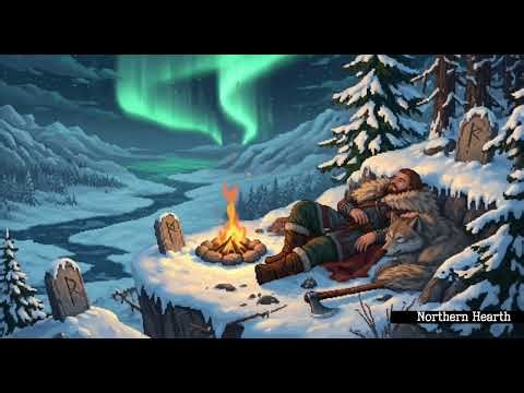 Sleep Beneath the Northern Veil of Light | Viking Sleep Music | Norse Ambient Sounds