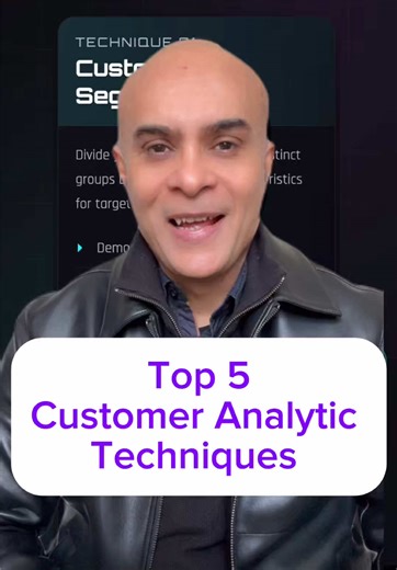 Customer Analytics Top 5 Techniques #datascience #dataanalysis #ai #machinelearning