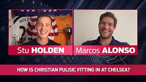 14K views · 125 reactions | "He has great potential. ... I hope he can help us score goals for many years." Chelsea defender Marcos Alonso tells Stuart Holden what it's been like to play alongside Christian Pulisic. | FOX Soccer | Facebook