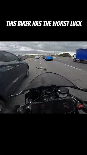 Biker Crashes While Lane Splitting but Wait Till You See What Happened..