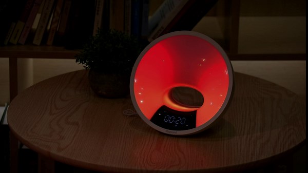 WiFi Smart Sunrise Alarm Clock Works with Alexa and Google Smart ,Wireless Speaker,Fm Radio, White Noise Sleep Sounds Machine, Natural Wake Up Sunlight Lamp & Music Rhythm Alarm Clock with USB Port