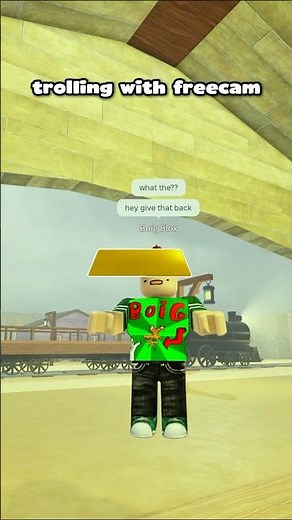 Using freecam in Dead Rails to troll my teammate #roblox #deadrails