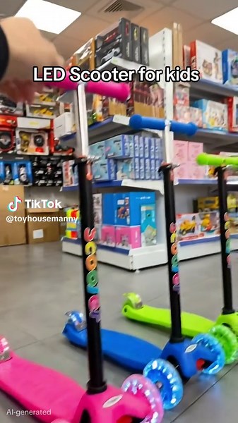 LED Light-Up Scooter for Kids - Fun Ride-On Toy